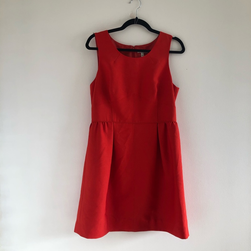 J.Crew Bright Red Sleeveless Shift Dress